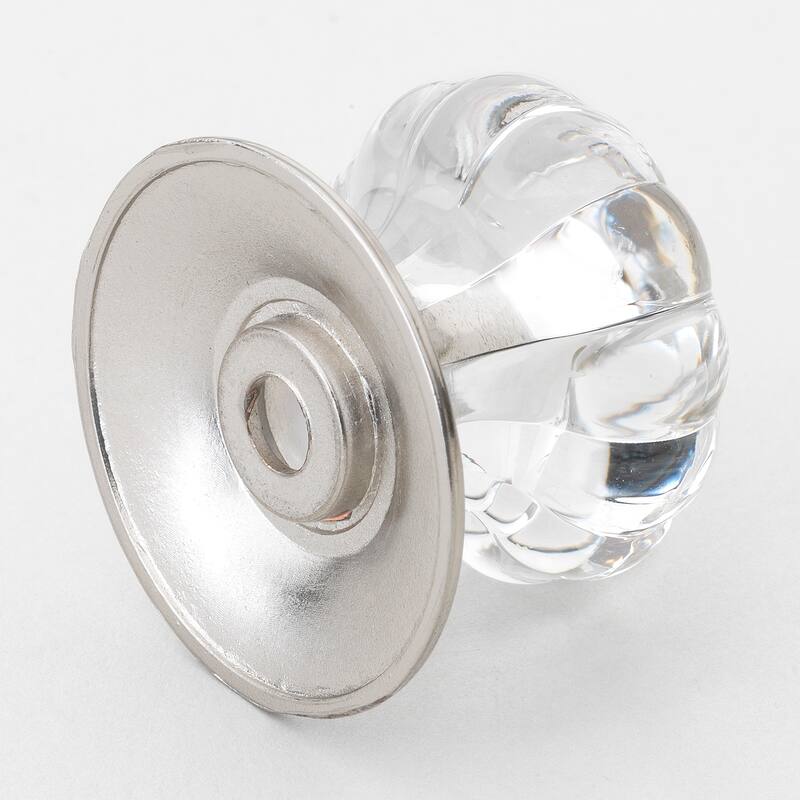 GlideRite 1.25-inch Clear Acrylic Knob Satin Nickel (Pack of 25)