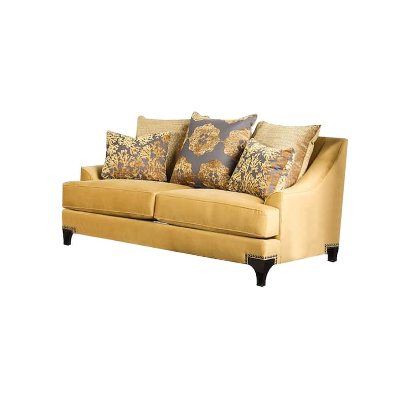 Luxurious Loveseat In Enchanting Gold