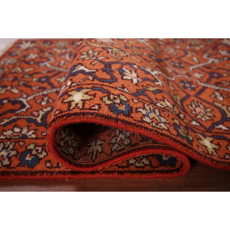 All-Over Orange Kazak Oriental Accent Rug Handmade Wool Carpet - 2'8"x 6'0"