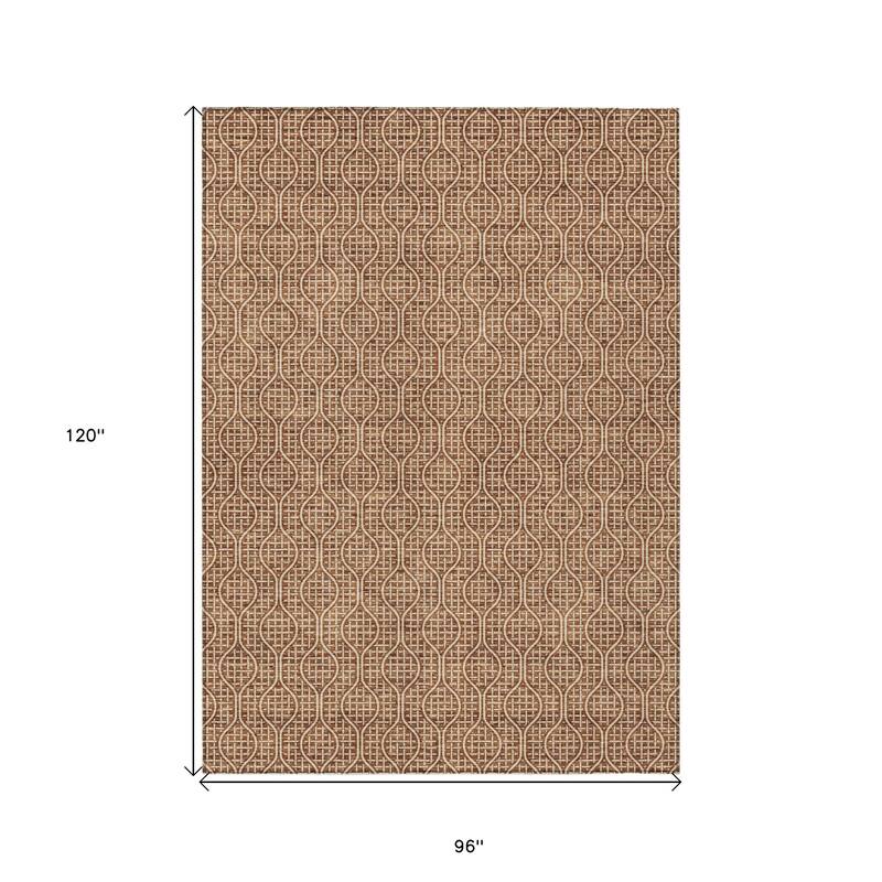 HomeRoots Geometric Transitional Rectangle Outdoor Rug