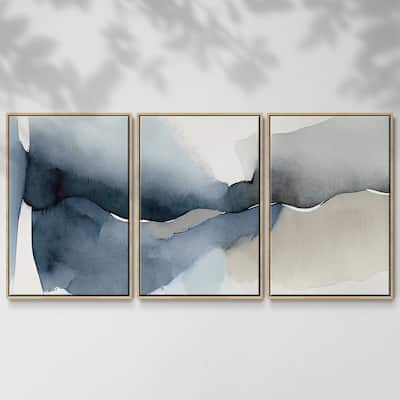 Calm Blue III - Multi Piece Framed Canvas