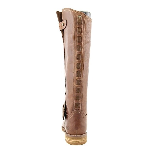 timberland round toe leather tall boots