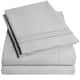 Deep Pocket Soft Microfiber 4-piece Solid Color Bed Sheet Set - Twin - Silver