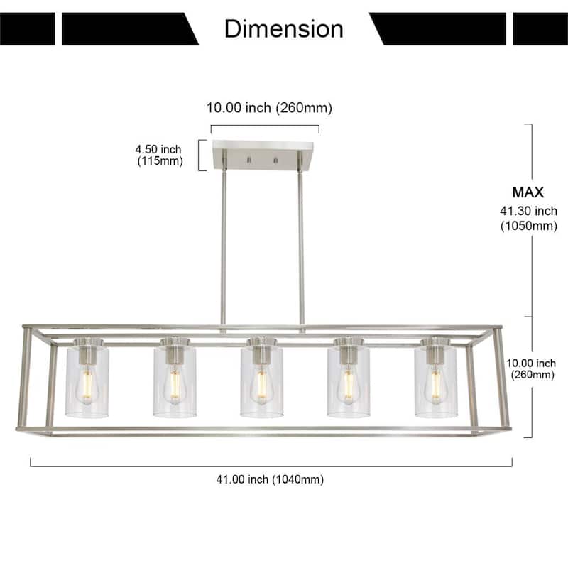 5-Light Linear Pendant Light