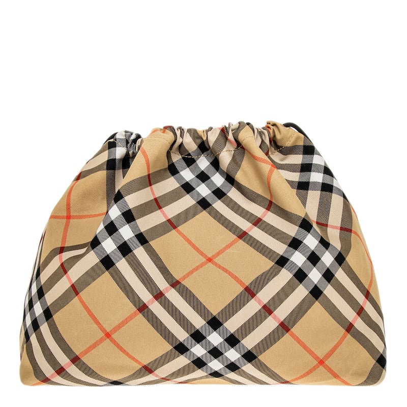 Burberry Classic Check Pouch Bag - Sand