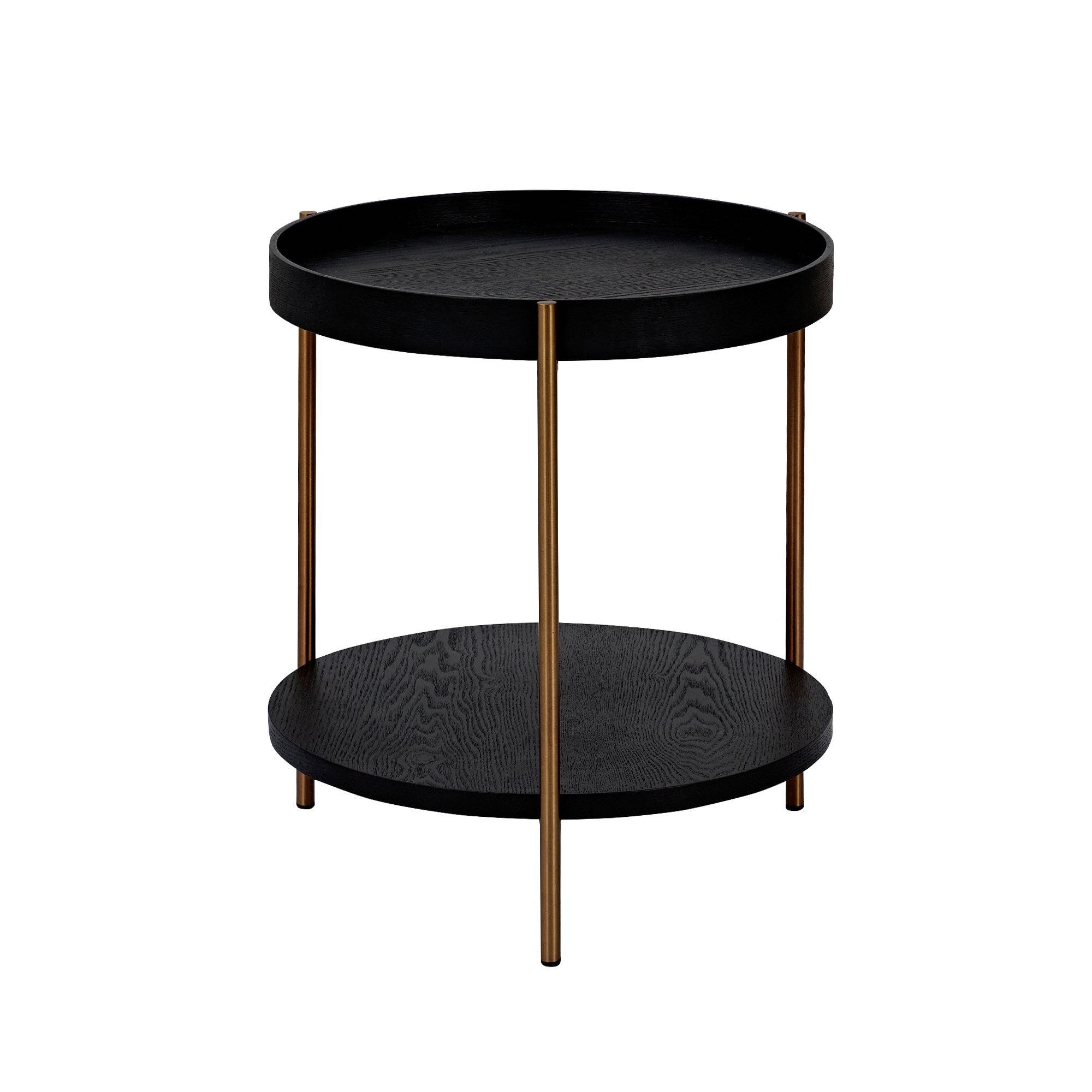 2-Piece Modern 2 tier Round Coffee Table Set for Living Room
