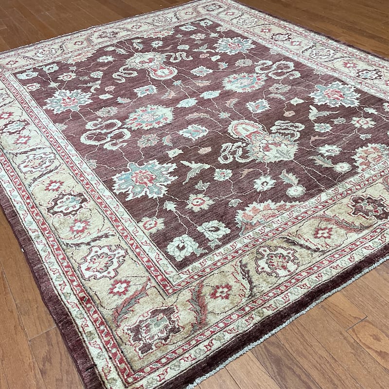 HERAT ORIENTAL Handmade Oushak Wool Rug - 6'5" x 7'9"