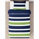 preview thumbnail 3 of 4, Sweet Jojo Designs Navy and Lime Stripe Collection 2pc Twin Bedding Set