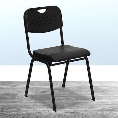 880 lb. Capacity Plastic Stack Chair with Open Back and Frame