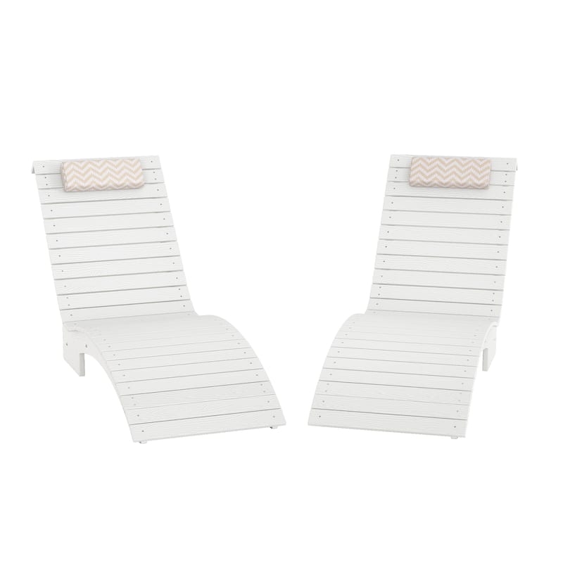HDPS Pool Lounge Chairs Set of 2, Use in Pools Lounge Chairs, Chaise Chairs with Headrest, Lounge Chair Outdoor