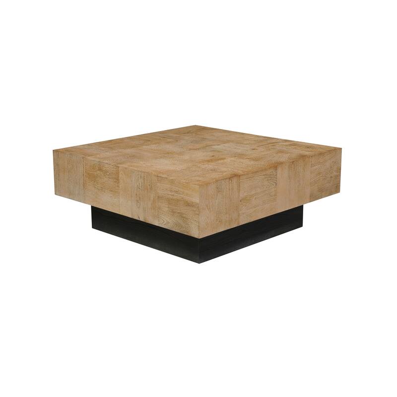 Caden Modern Solid Wood Coffee Table - 40" W - Brown