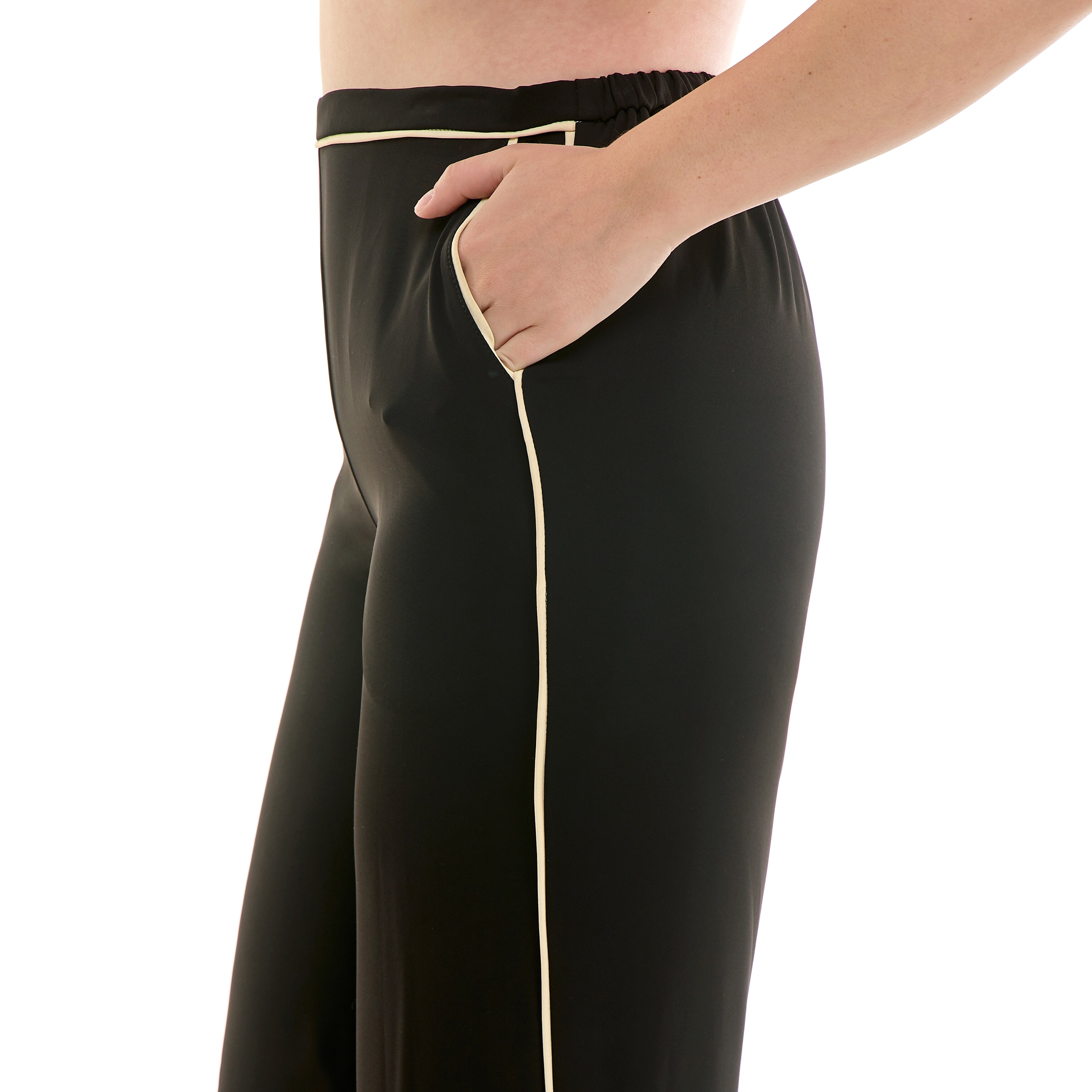 Nicole Miller Crepe Wide Leg Pant - Overstock - 43114411