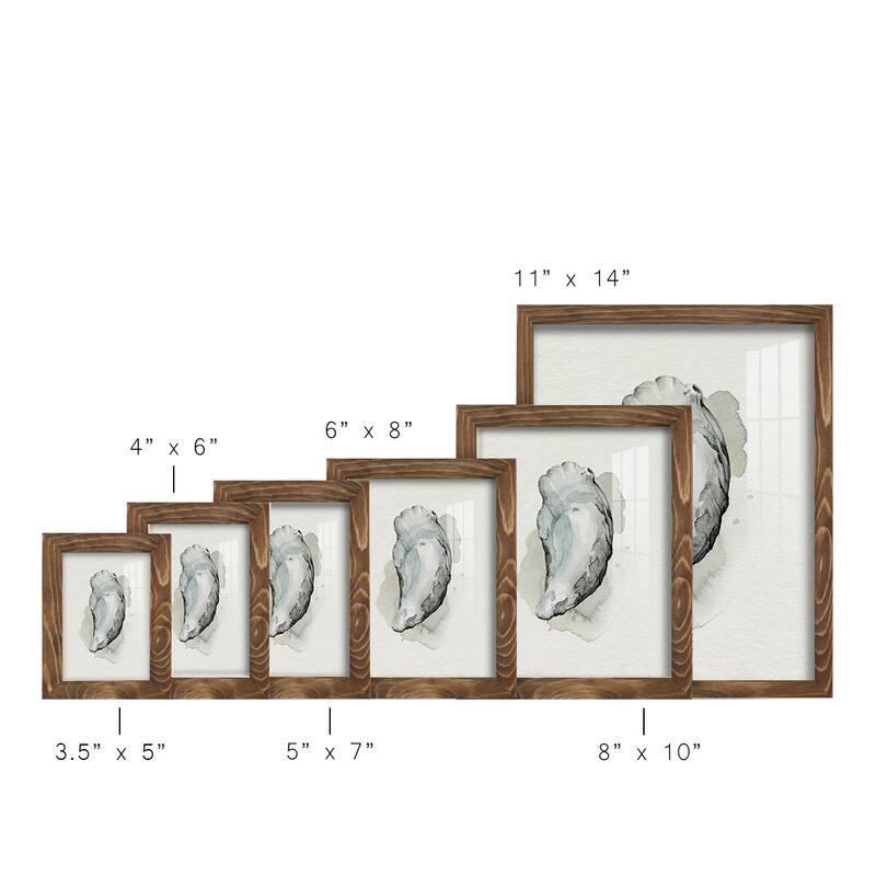 Oysters on the Bay II -Framed Print w/glass-Cherry Red