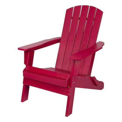 Marina Fade Resistant All Weather Outdoor Patio Folding Adirondack Chair