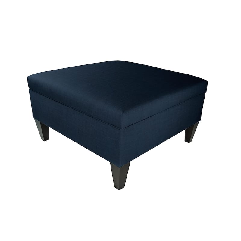 MJL Furniture Manhattan Espresso Upholstered Organizational Cocktail Ottoman Table - Eclipse