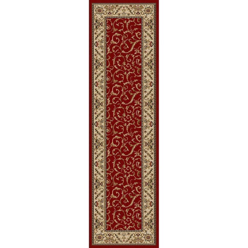 Admire Home Living Amalfi Transitional Scroll Pattern Area Rug