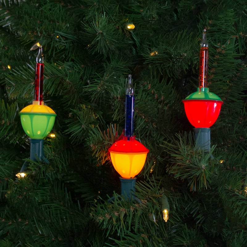 Pack of 3 Multi-Color C7 Retro Bubble Light Replacement Christmas Bulbs - 5.25"