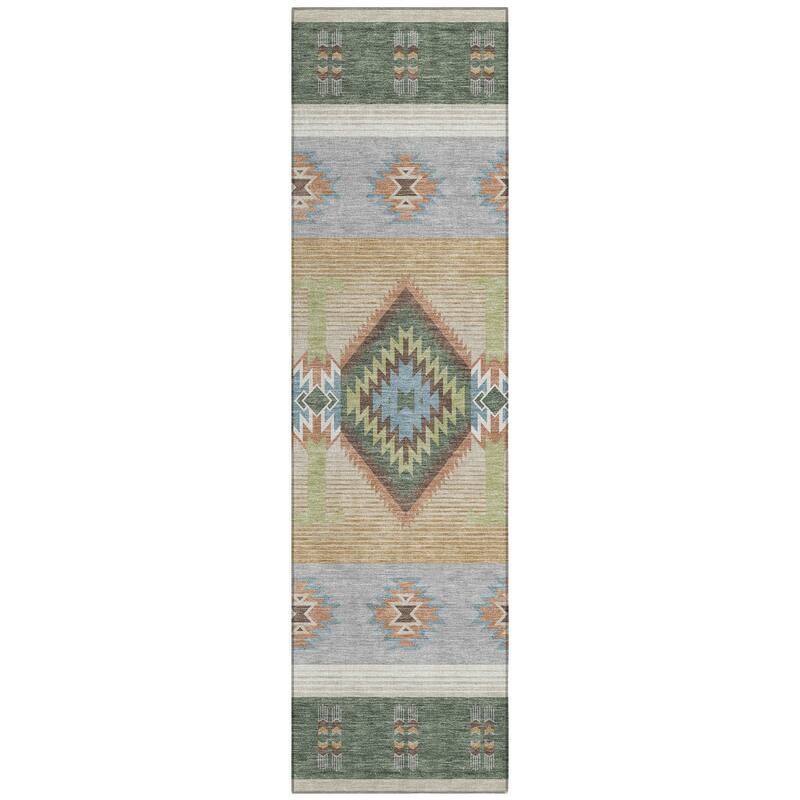 Machine Washable Indoor/ Outdoor Global Chennai Chantille Rug