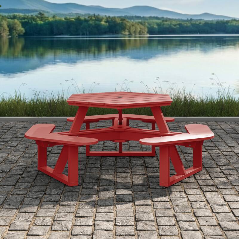 Shoreline Hexagon Picnic Table
