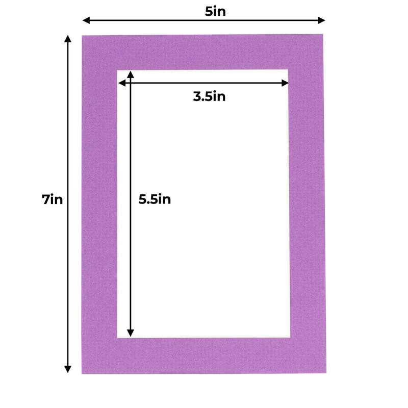 5x7 Mat for 4x6 Photo Dark Purple Matboard for Frames Measuring 5 x 7 Inches To Display Art