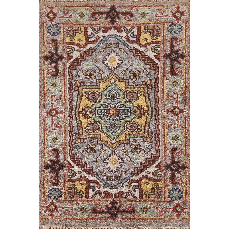 Gray Heriz Serapi Oriental Rug Handmade Wool Carpet - 2'0"x 3'0"