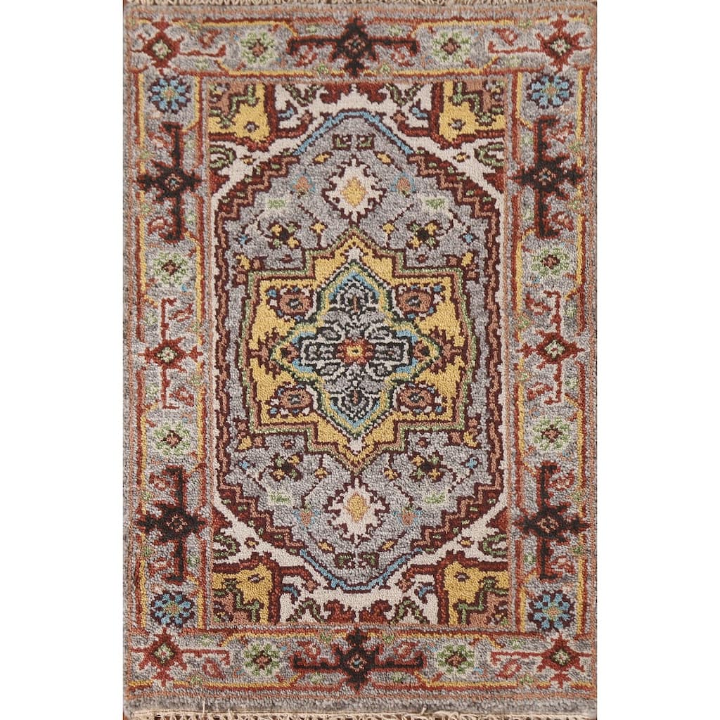 Gray Heriz Serapi Oriental Rug Handmade Wool Carpet - 2'0"x 3'0"