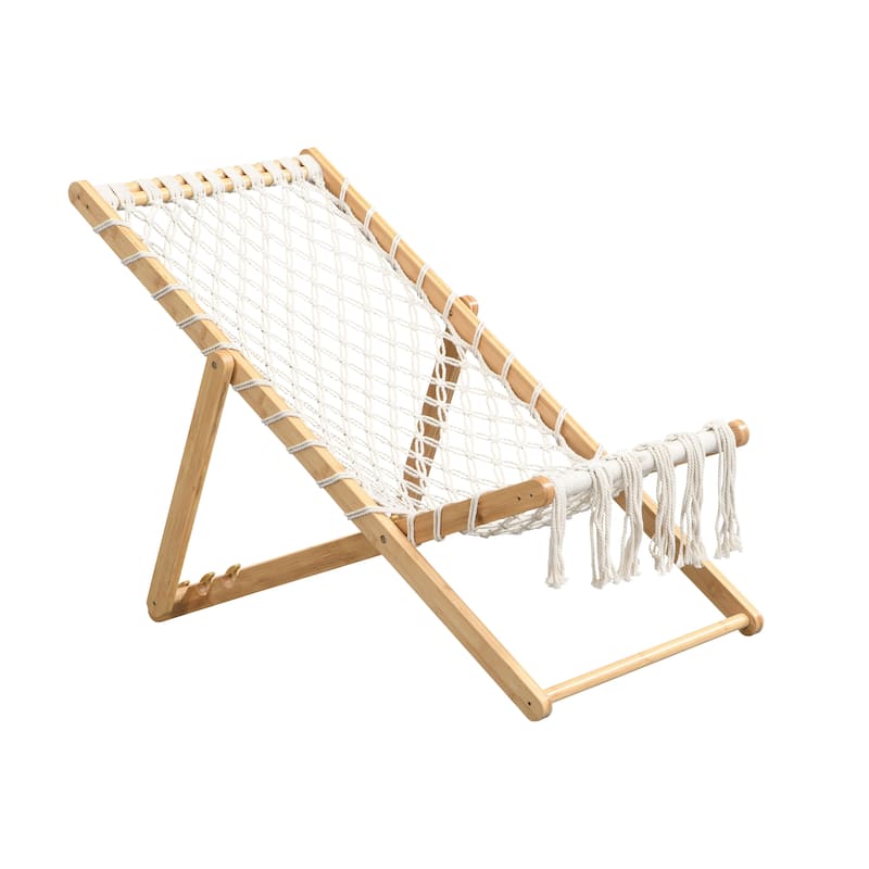 2 Piece Outdoor Patio Chairs Set w/ Handwoven Polyester Seats, 3-Position Reclining Back for Beach, Garden & Pool