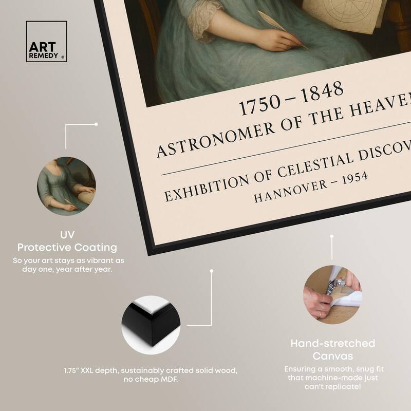Early Female Astronomer Canvas by Art Remedy
