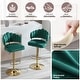 preview thumbnail 22 of 36, HOMEFUN Velvet Swivel Adjustable Height Scallop Bar Stools With Footrest(set of 2)