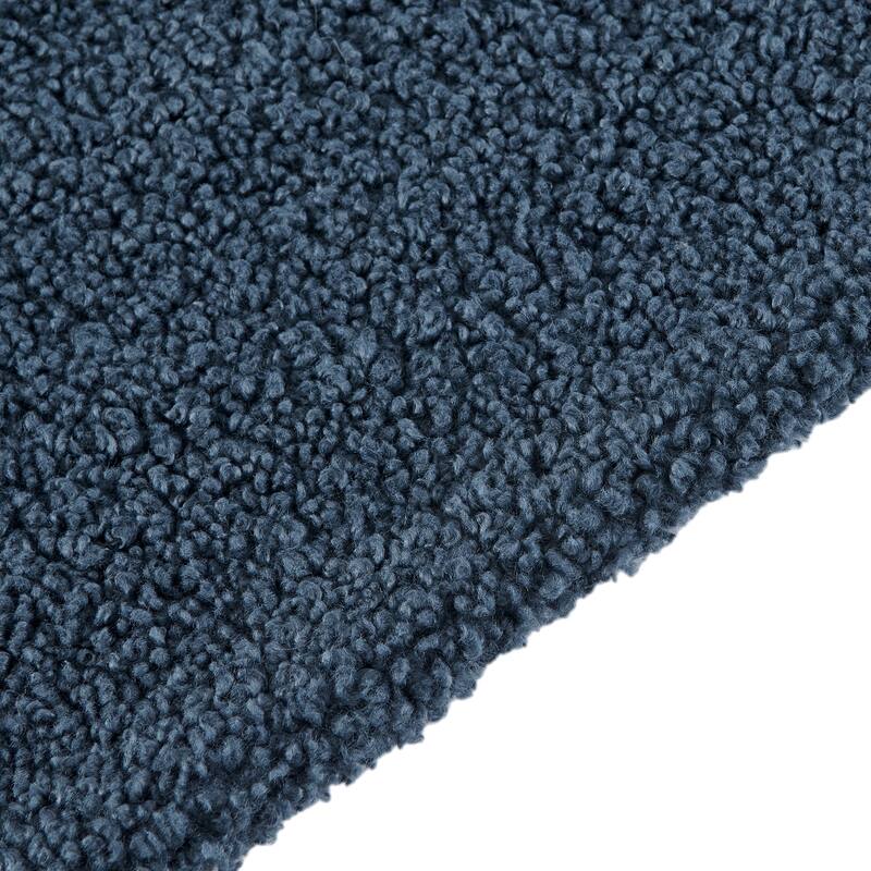 HiEnd Accents Teddy Textured Boucle Decorative Euro Pillow with Down Insert, 27" x 27"