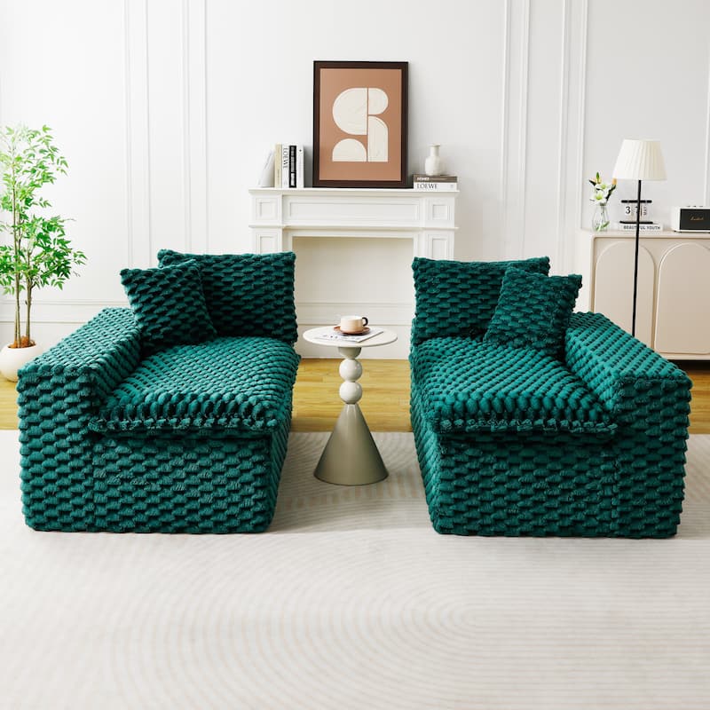Free Combination Modular Couch Fluffy Turtle Velvet Sectional Sofa