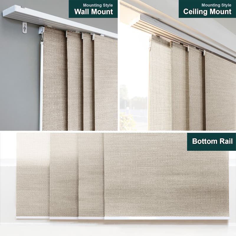 CHICOLOGY Adjustable Sliding Panels, 4-Rail Track, Light Filtering