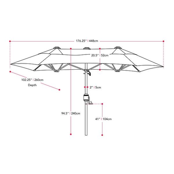 CorLiving 15ft Double Patio Umbrella On Sale Bed Bath & Beyond