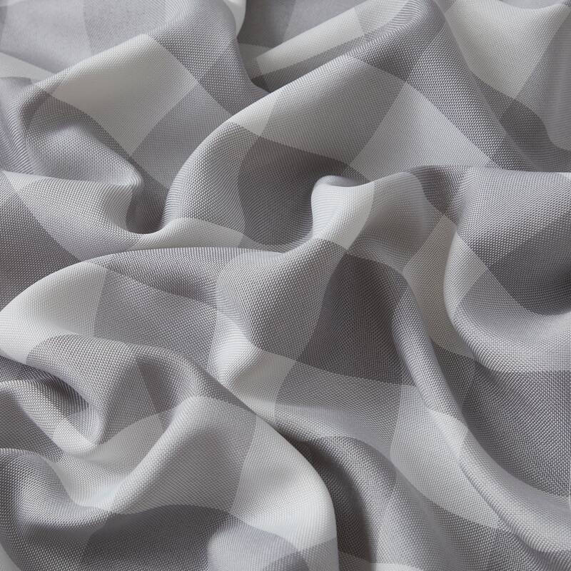 HLC.me Hilltop Buffalo Textured Light Filtering Grommet Lightweight Window Curtains Bedroom & Living Room, 2 Panels