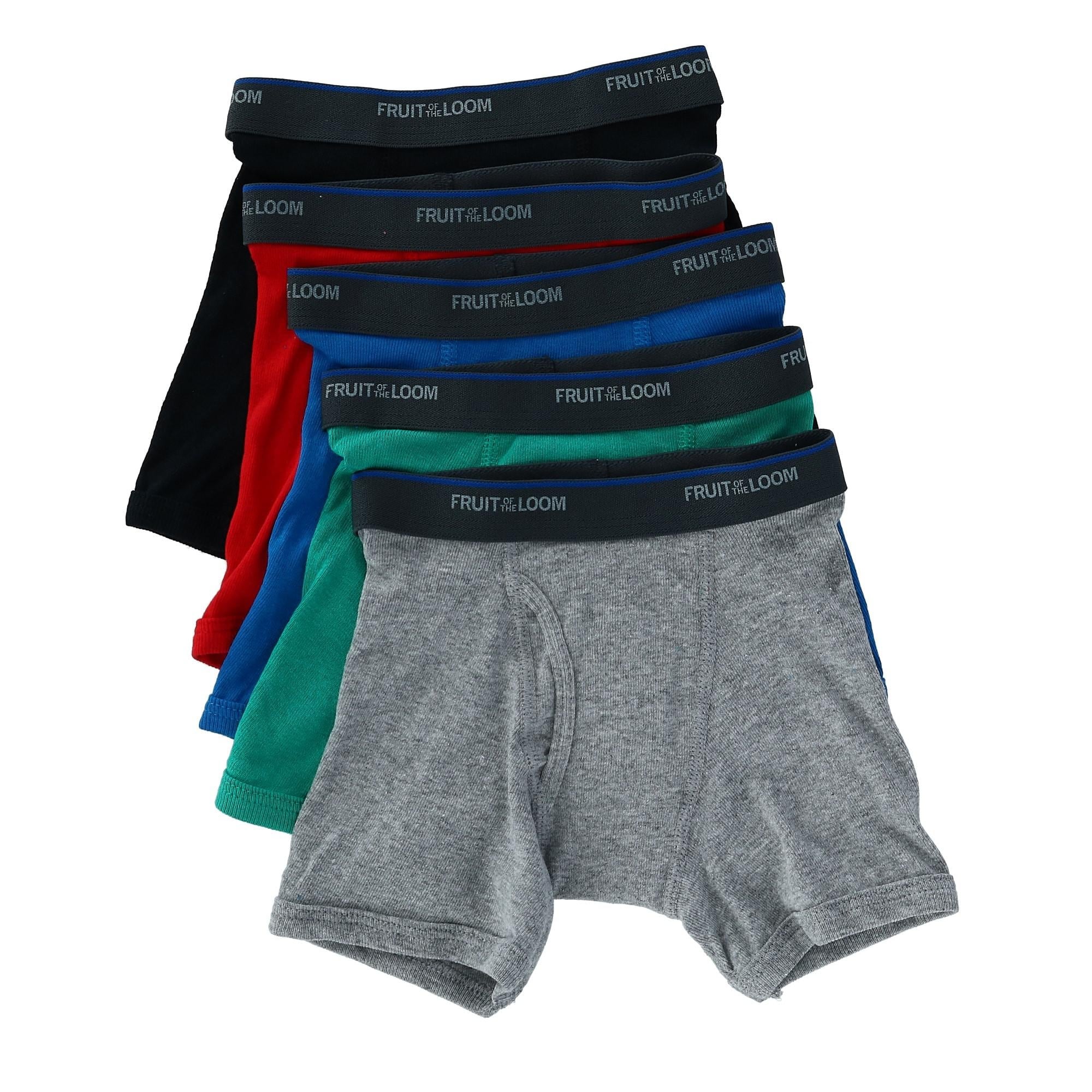 Fruit of the Loom 5Pack Boys Assorted ComfortSoft Boxer Briefs Underwear