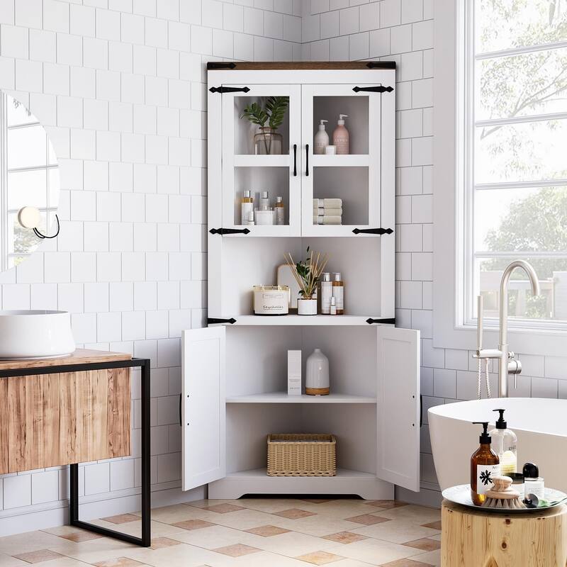 Farmhouse Corner Cabinet