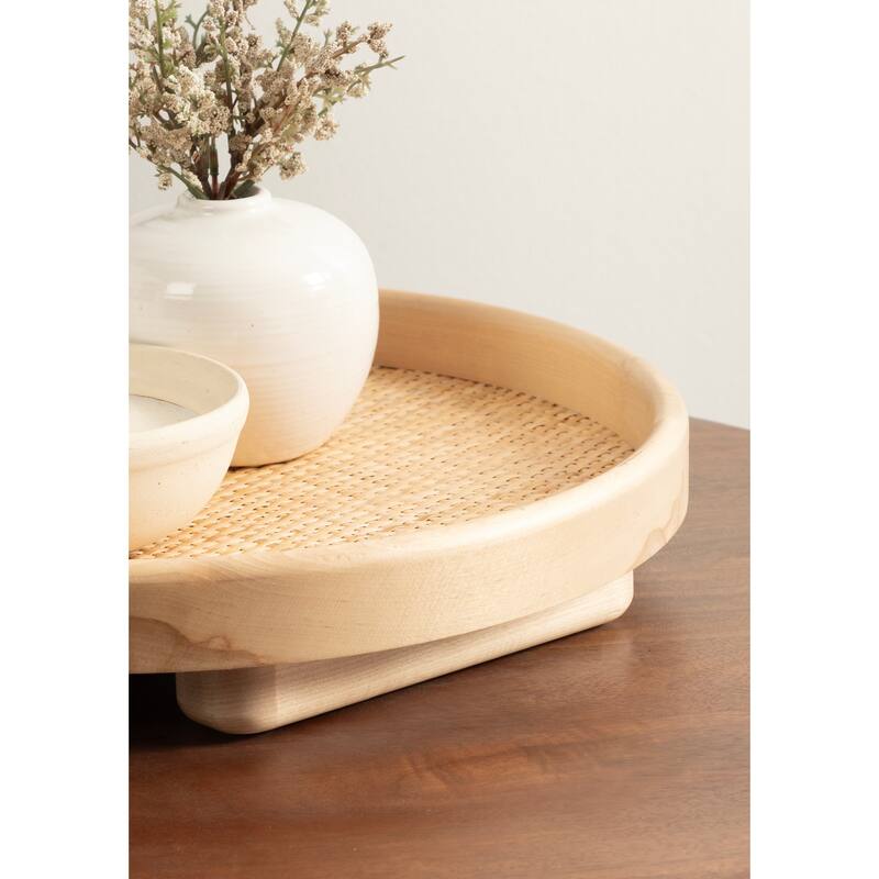 Kate and Laurel Planche Round Woven Tray