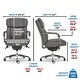 preview thumbnail 34 of 65, La-Z-Boy Sutherland Quilted Leather Executive Office Chair - High Back with Lumbar Support