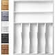 preview thumbnail 5 of 11, Kitchen Silverware Organizer - Extra Deep Grooved Drawer Divider,7 Slot Utensil Organizer - 7 Slots