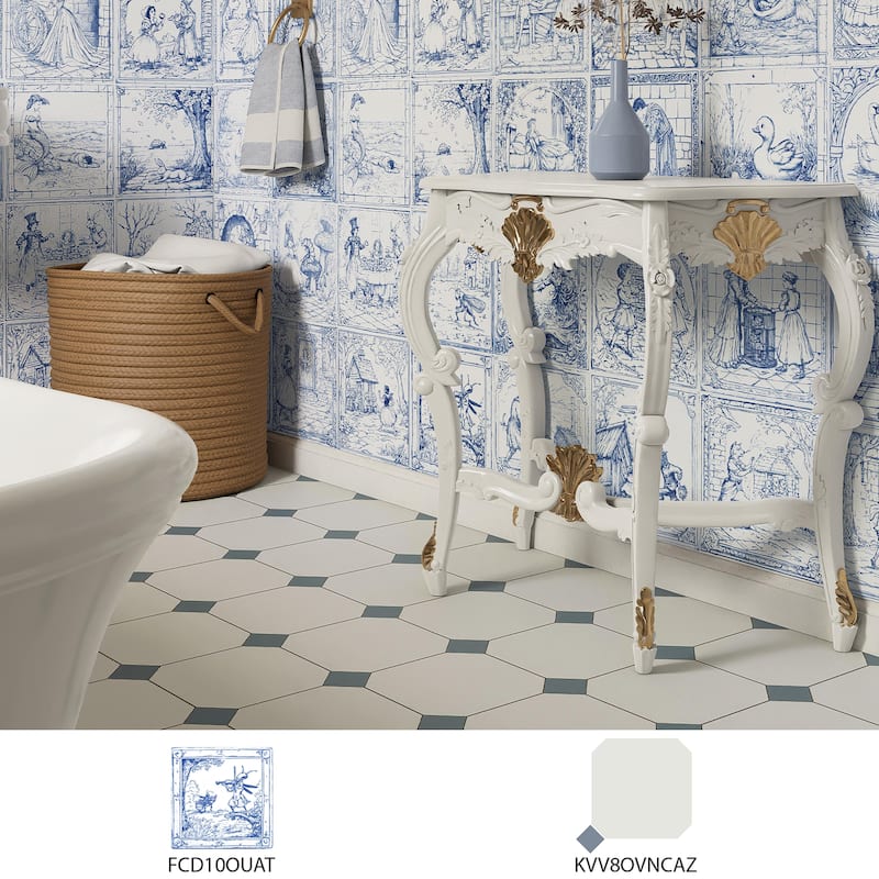 Merola Tile Once Upon A Tile 9-3/4" x 9-3/4" Porcelain Floor and Wall Tile