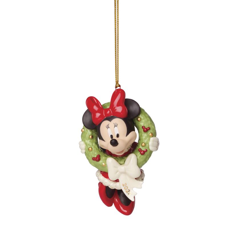 Lenox 2025 Minnie Mouse Christmas Wreath Ornament