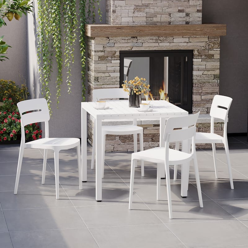 Frond and Form 4-Person Outdoor Square Dining Set