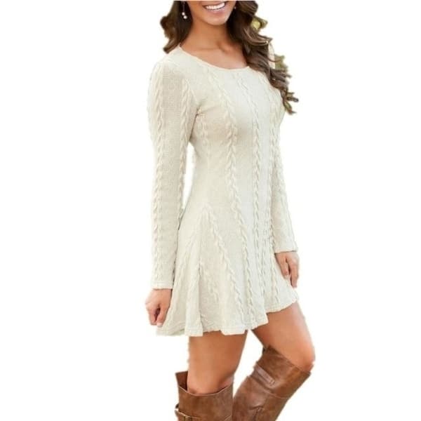 Shop Syledome Women Causal Plus Size S 5xl Short Sweater Dress