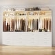 preview thumbnail 68 of 76, Kyrvo Freestanding Closet System with 3 Wooden Drawers ＆ Hanging Rod ＆ Storage Shelf, Modular Walk-in Closet Organizer Wardrobe