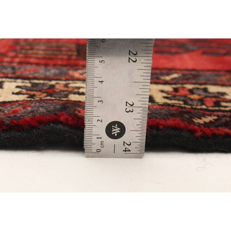 ECARPETGALLERY Hand-knotted Andelz Red Wool Rug - 3'7 x 9'8