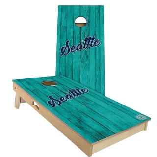 Seattle Vintage Baseball Outdoor Cornhole Board Set