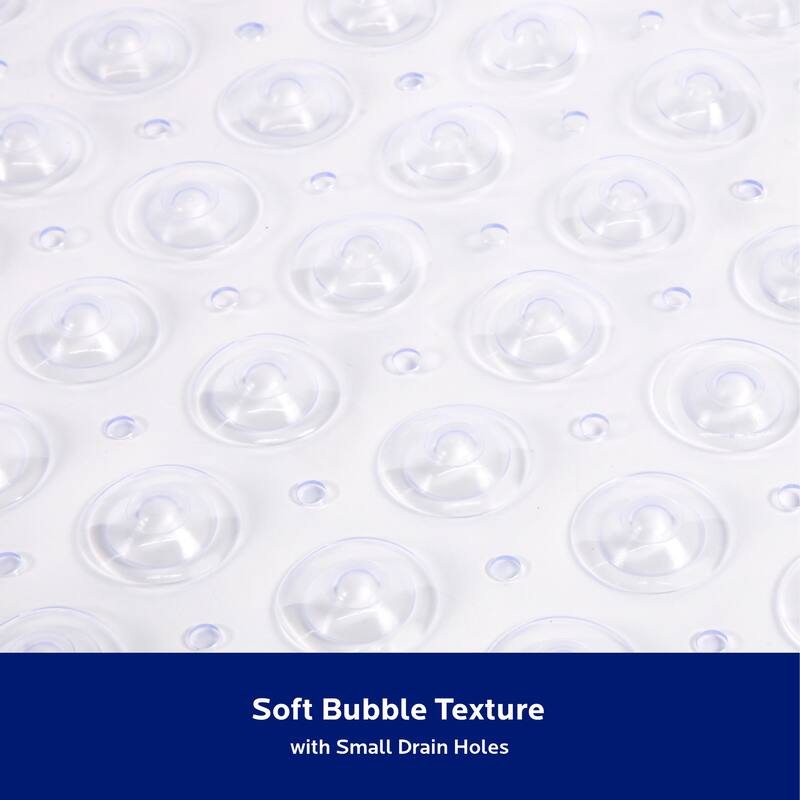Kenney Microban Protected Bubble Bath Mat, 26.75" L x 14.5" W