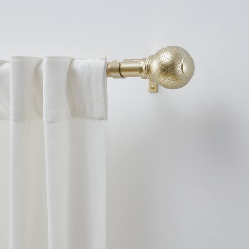 DKNY Griffin Curtain Rod and Finial Set