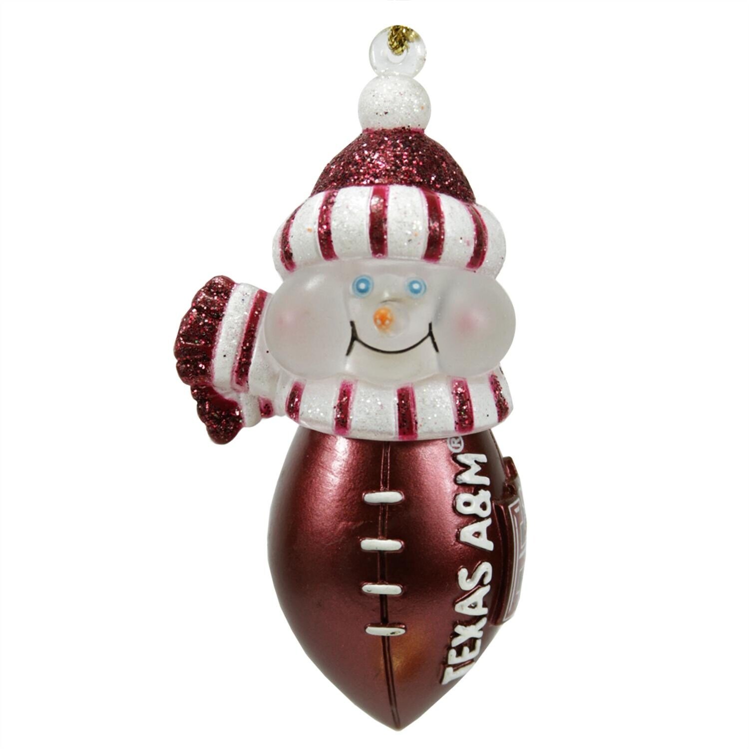 Shop Ncaa Texas Aggies Led Lighted Football Snowmen Christmas