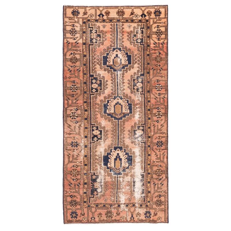 ECARPETGALLERY Hand-knotted Antalya Vintage Copper Wool Rug - 3'7 x 7'9